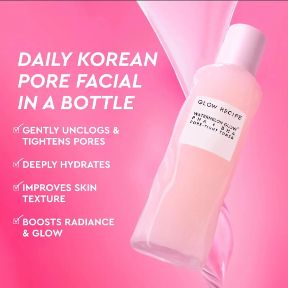 NIBGlow Recipe Watermelon Glow PHA+BHA Pore-Tight Toner - Picture 2 of 4